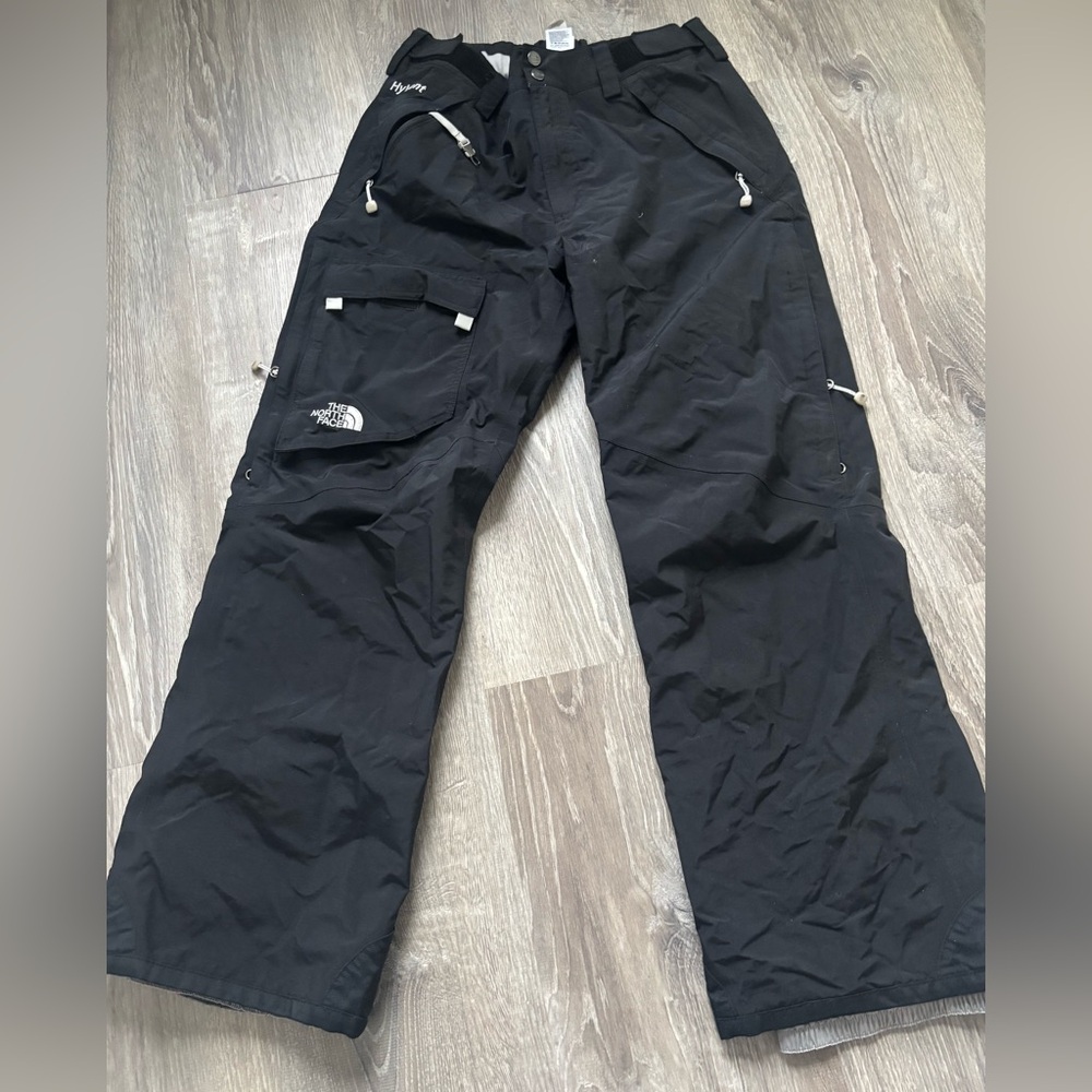 The North Face HyVent Pants Womens M Lined Ski Snow Adjustable Waist Vent Black